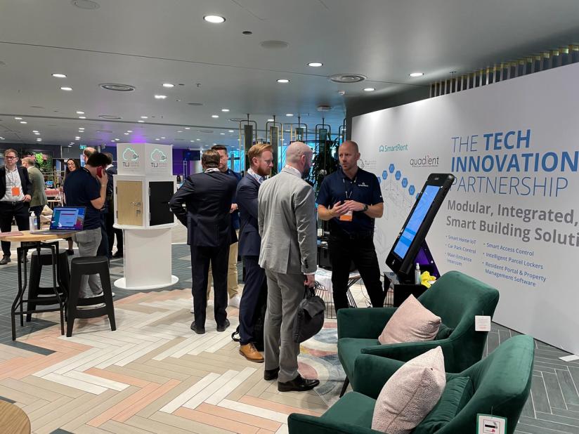 Rob gives a brief demonstration at the Tech Innovation Partnership display.