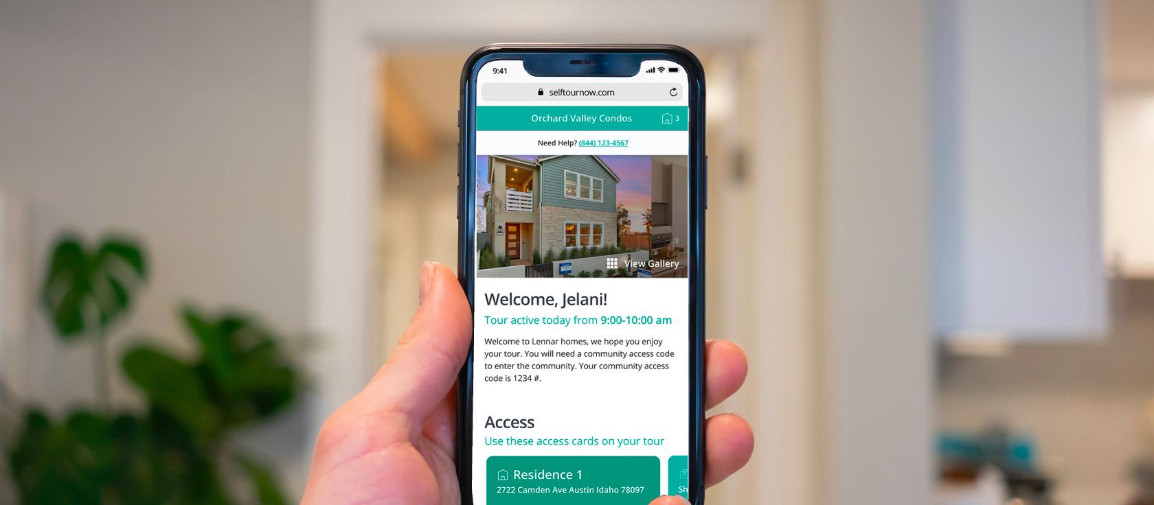 Self-Guided Tours UI Screen on Iphone