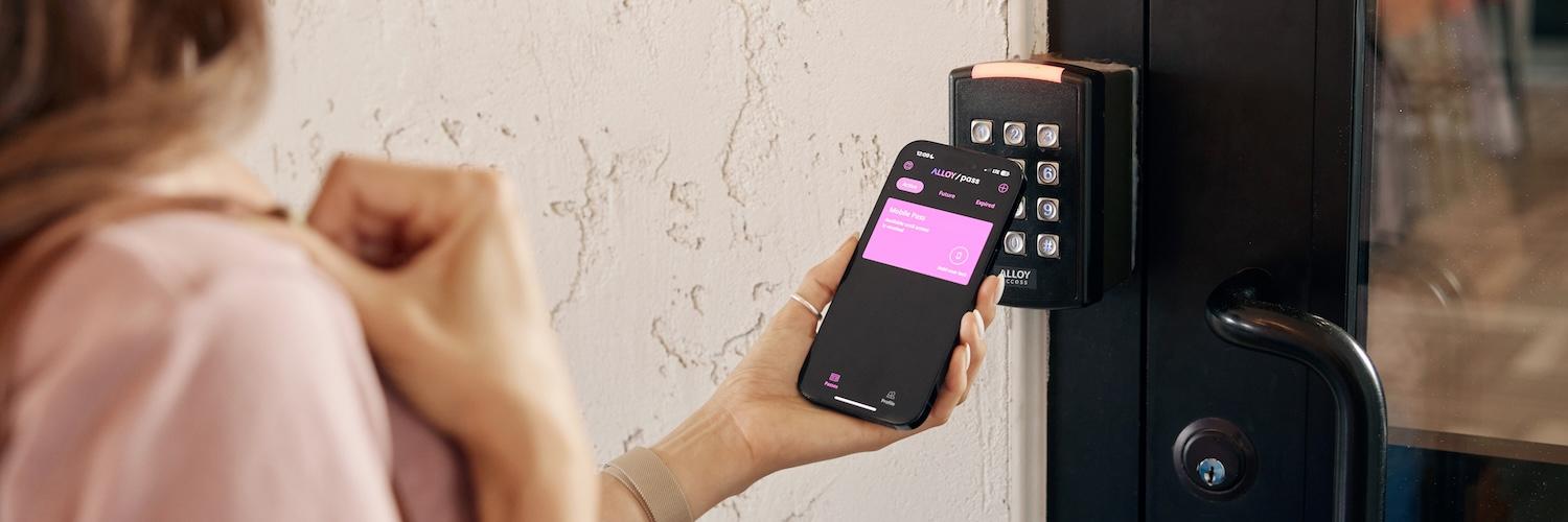 Person uses SmartRent access control to enter community pool