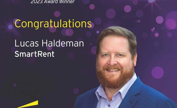 Image of Lucas Haldeman with text EY Entrepreneur of the Year 