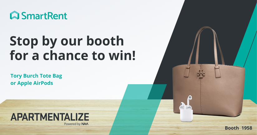 Image of giveaways, Tory Burch handbag and Apple Airpods