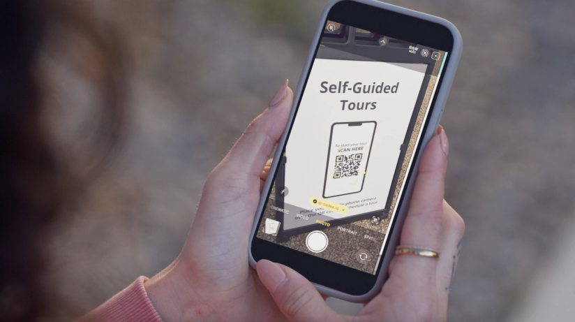 Prospective renter takes a self-guided apartment tour with SmartRent app